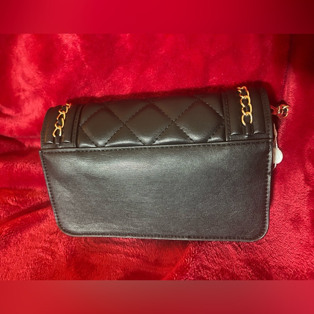 Valentino Orlandi Black Gold Chain Accent Purse - Picture 4 of 9